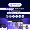 Webteck is a modern IT Solution & AI Technology WordPress Theme perfect for IT services, SaaS, cyber security, startups, and tech agencies. Fully responsive, customizable, and packed with pre-built pages to boost your online presence.
