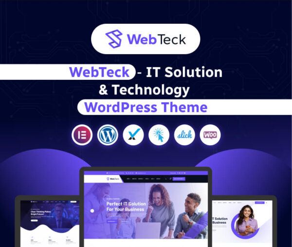 Webteck is a modern IT Solution & AI Technology WordPress Theme perfect for IT services, SaaS, cyber security, startups, and tech agencies. Fully responsive, customizable, and packed with pre-built pages to boost your online presence.