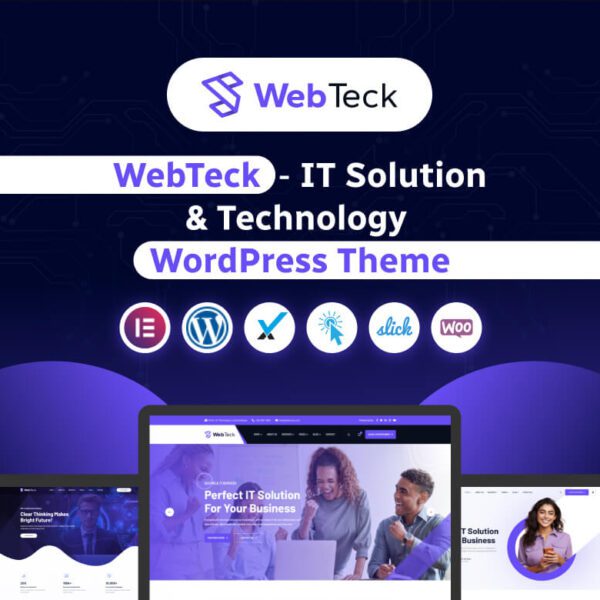 Webteck is a modern IT Solution & AI Technology WordPress Theme perfect for IT services, SaaS, cyber security, startups, and tech agencies. Fully responsive, customizable, and packed with pre-built pages to boost your online presence.