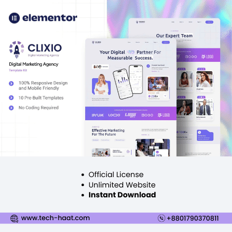 Clixio - Digital Marketing Agency Elementor Template Kit