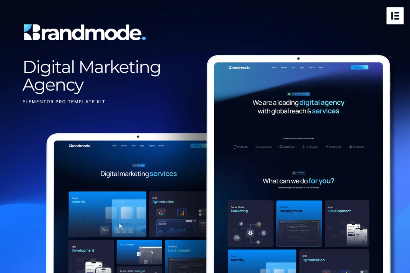 Brandmode - Digital Marketing Agency Elementor Pro Template Kit - Image 1