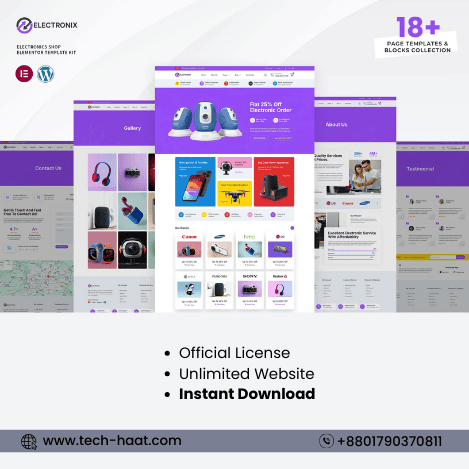 Electronix - Electronics Shop Elementor Template Kit