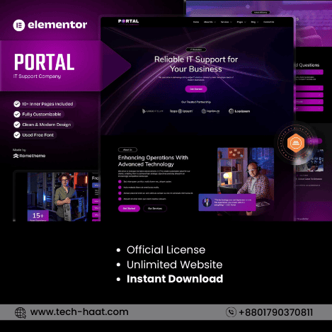 Portal - IT Company Elementor Template Kit