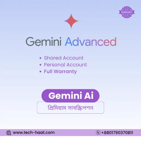 Gemini Advanced AI Subscription with Google One in Bangladesh - Tech Haat
