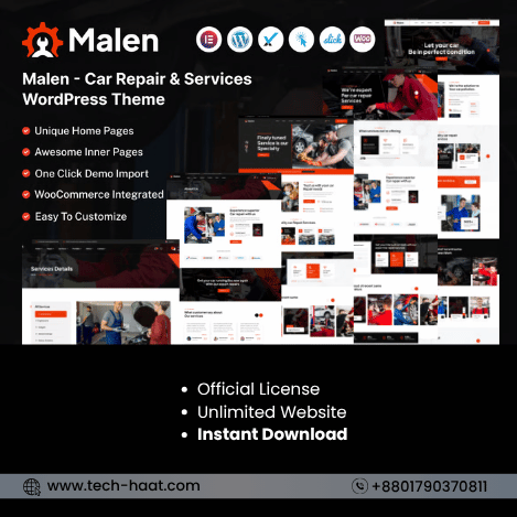 Malen - Car Service & Repair WordPress Theme