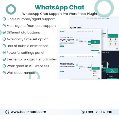 WhatsApp Chat Support Pro WordPress Plugin