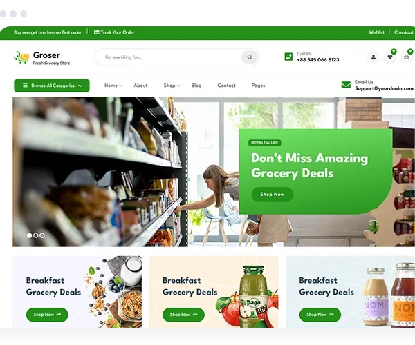 Groser – Grocery Store WooCommerce WordPress Theme
