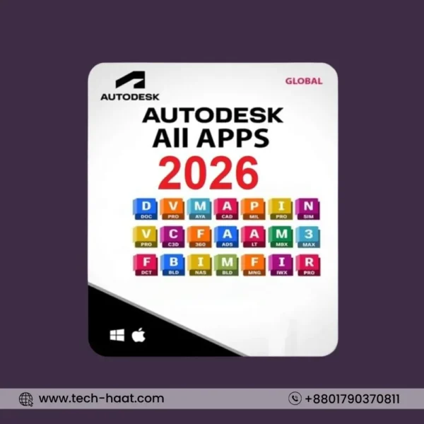 Autodesk Apps Collection 2026 full software bundle including AutoCAD, Revit, Maya and 3ds Max download in Bangladesh from Tech Haat